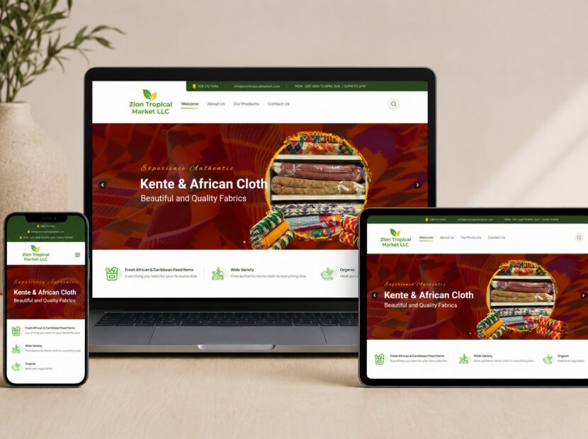 ZION TROPICAL MARKET WEBSITE DESIGN